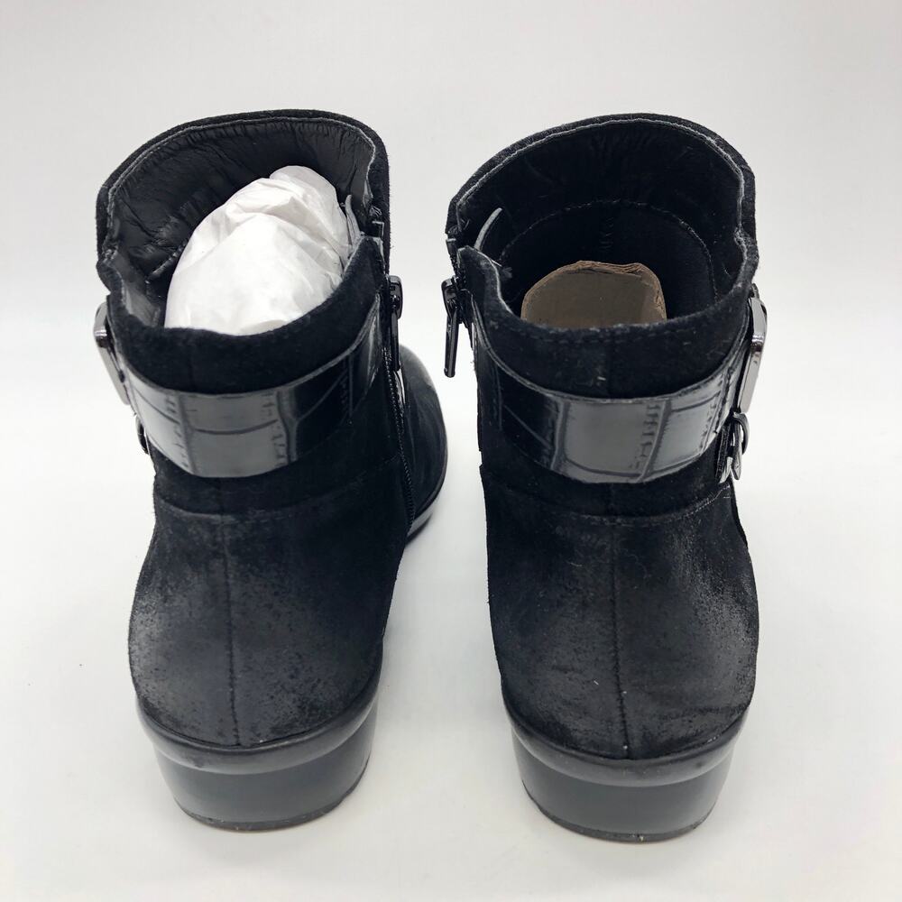 Naturalizer Womens Cole Black Suede Ankle Boots 8.5 M New - Picture 6 of 10